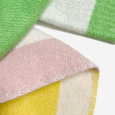 Yellow, Green & Lilac Color Block No. 2 Blanket by Maison Deux, photo 3