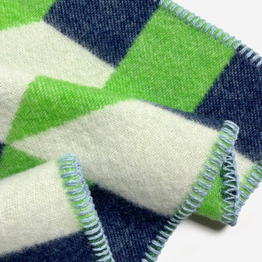 Apple & Navy Cubics Blanket by Maison Deux, photo 3