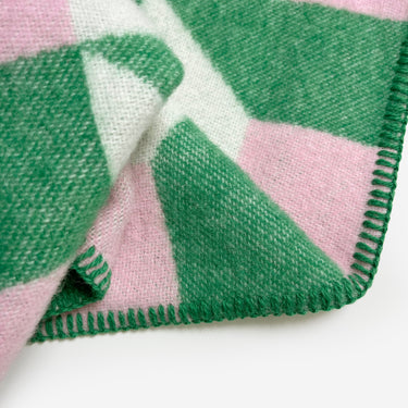 Grass & Pink Cubics Blanket by Maison Deux, photo 3