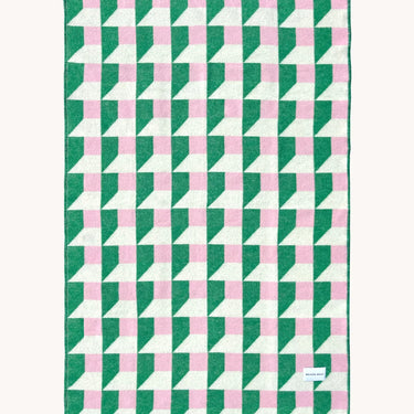 Grass & Pink Cubics Blanket by Maison Deux, photo 2