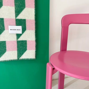 Grass & Pink Cubics Blanket by Maison Deux, photo 4