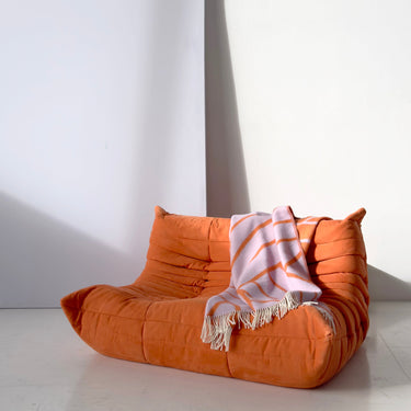 Lilac & Orange Lines Blanket by Maison Deux, photo 4