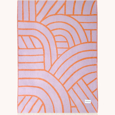 Lilac & Orange Lines Blanket by Maison Deux, photo 2