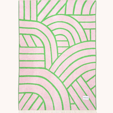 Pink & Apple Lines Blanket by Maison Deux, photo 3
