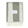 Agave (Olive Green & White) Rough Stripe Blanket by Maison Deux, photo 1