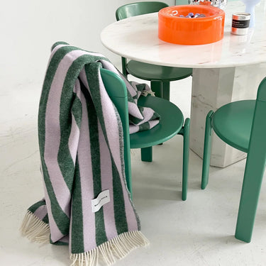 Lilac & Green Candy Wrap Blanket by Maison Deux, photo 5