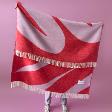 Lilac & Scarlet Swirl Blanket by Maison Deux, photo 2