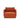 Newilla sleeper upholstered in Esina Rust Orange, studio shot
