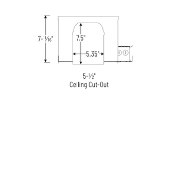 Nora Lighting NFBIC-5INCATA product diagram and dimensions