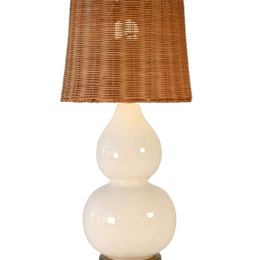Norma Jean rechargeable lamp, Ivory & Brass – view 3