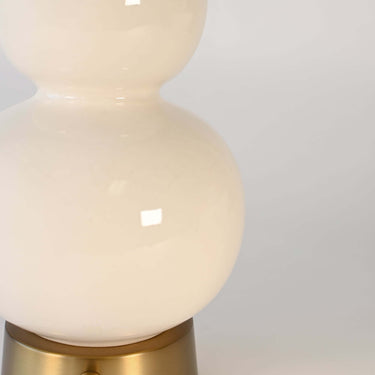 Norma Jean rechargeable lamp, Ivory & Brass – view 4