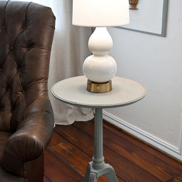 Norma Jean rechargeable lamp, Ivory & Brass – view 6