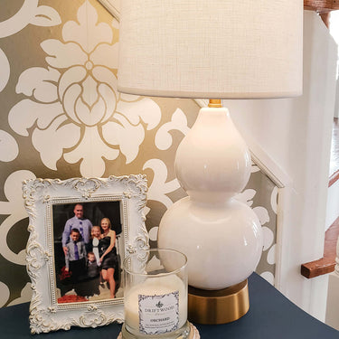 Norma Jean rechargeable lamp, Ivory & Brass – view 5