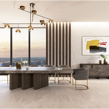 Nova Domus Amsterdam Grey Volcano & Eucalyptus Oak Dining Table