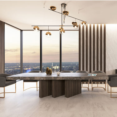 Nova Domus Amsterdam Grey Volcano & Eucalyptus Oak Dining Table