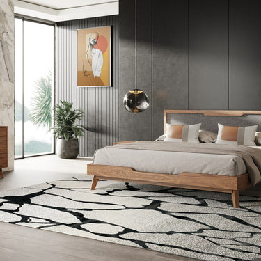California King Nova Domus Soria Grey & Walnut Bed