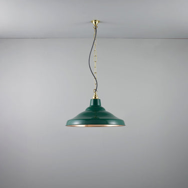 Original BTC School Light Pendant in Green – detail 5