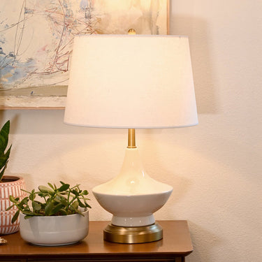 Modern Oliver Cordless Table Lamp Antique Brass with wireless design