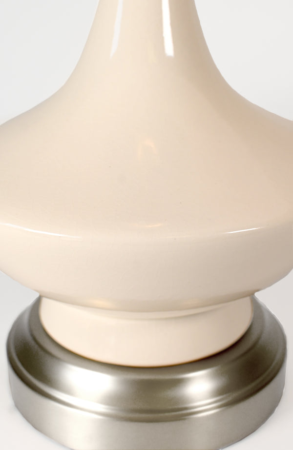 Modern Lantern Oliver on Brushed Nickel Cordless Lamp