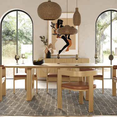 Nova Domus Oshana White Oak Dining Table
