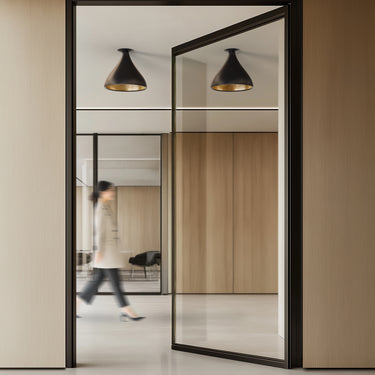 Swell Flush Mount LED Ceiling Light with Brass Interior by Pablo Designs - image 7