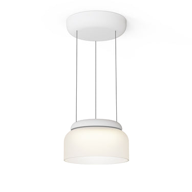 Etched White, White Totem Mini Pendant by Pablo Designs, studio photo