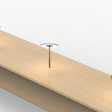 Graphite Circa Grommet lamp by Pablo, angled view
