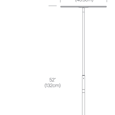 Pablo Designs Circa floor lamp dimensions diagram