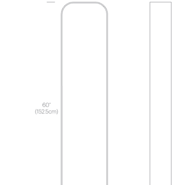 Pablo Designs Contour floor lamp dimensions diagram