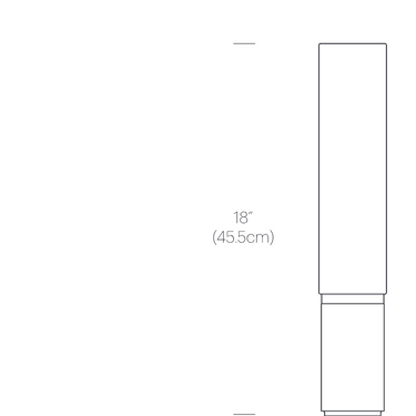 Pablo Designs Elise 18 inch table lamp dimensions diagram