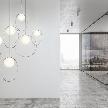 Bola Halo pendant by Pablo in an office, room view