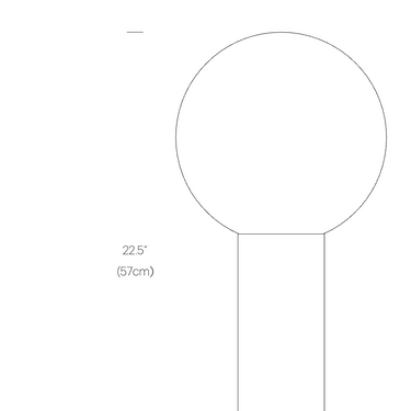 Pablo Designs Pilar table lamp dimensions diagram