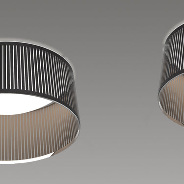 Solis Drum flush mount by Pablo on a ceiling