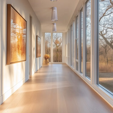 Solis Flush by Pablo in a bright hallway