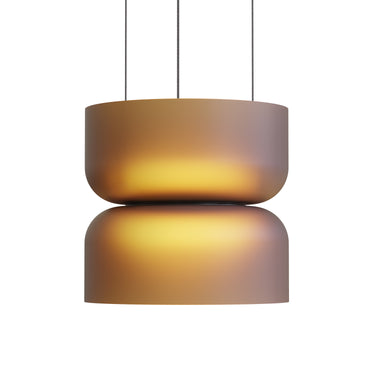 Totem Mini up/down pendant in amber by Pablo