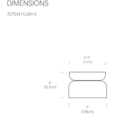 Pablo Designs Totem Mini Flush mount dimensions diagram
