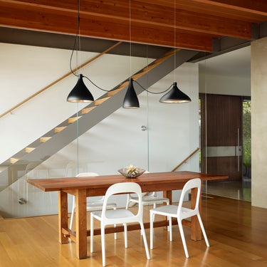 Swell pendant by Pablo, black table environmental photo