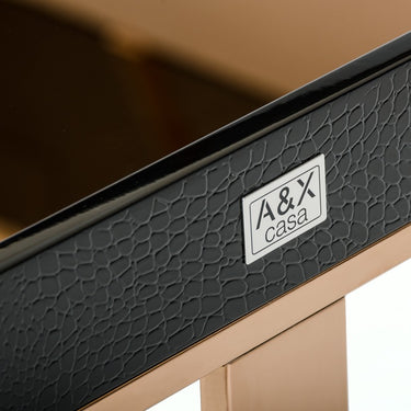 AX Padua Large Black & Rosegold End Table