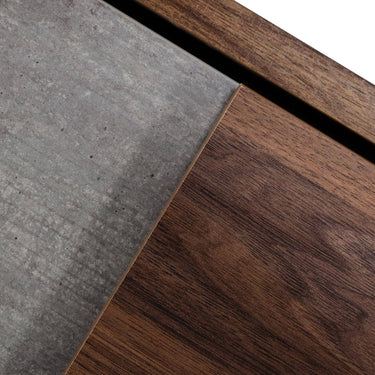 Nova Domus Palermo Italian Faux Concrete & Walnut Chest