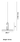 Dimension drawing of the Penta Clip Large open suspension, Ø15.7 in, H 165.3 in max