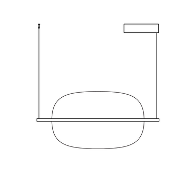 Technical drawing of the Penta Hang Out suspension lamp, composition 2
