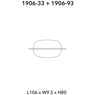 Technical drawing of the Penta Hang Out wall lamp, composition 1