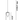 Dimension drawing of the Penta Iconica Short suspension, Ø2.4 in, H 165.3 in max
