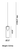 Dimension drawing of the Penta Iconica Short suspension, Ø2.4 in, H 165.3 in max