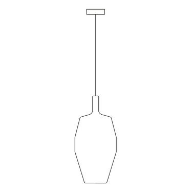 Technical drawing of the Penta MoM Glossy Tall pendant with dimensions