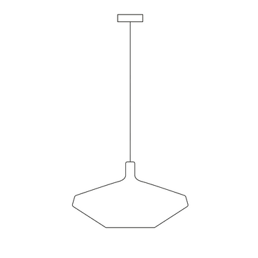 Technical drawing of the Penta MoM Low pendant with dimensions