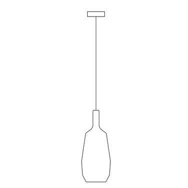 Technical drawing of the Penta MoM Slim pendant with dimensions