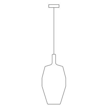 Technical drawing of the Penta MoM Tall pendant with dimensions