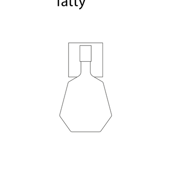 Technical drawing of the Penta MoM Fatty wall sconce with dimensions