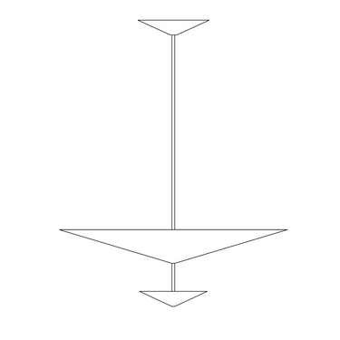 Dimension drawing of the Penta Narciso pendant light